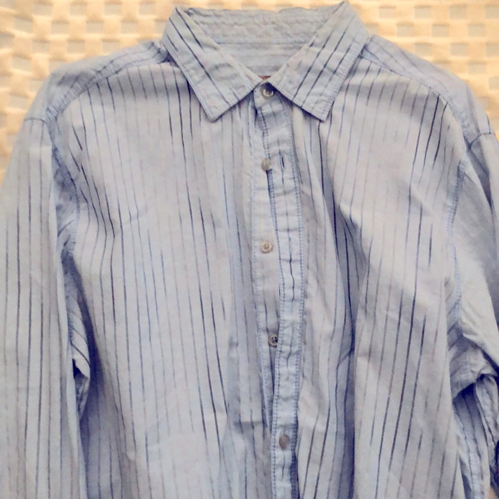 Blue XL blue pinstripe button up